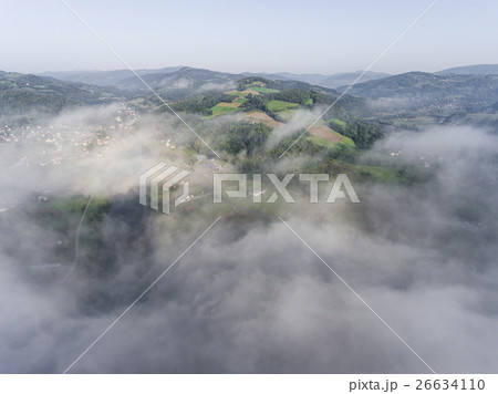 Landscape misty panorama.  26634110