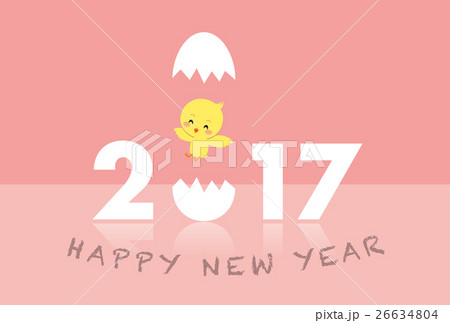 2017 new year card birth bird width 26634804
