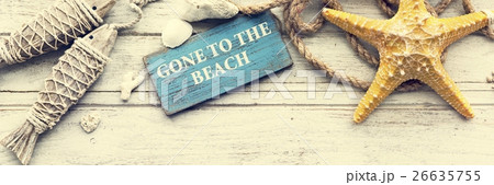 Gone to the Beach Summer Holiday Vacation Starfish Concept Gone to the Beach Summer Holiday Vacation Starfish Concept 26635755