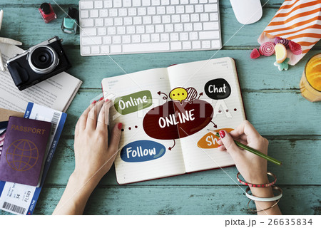 Social Media Word Diagram Concept Social Media Word Diagram Concept 26635834