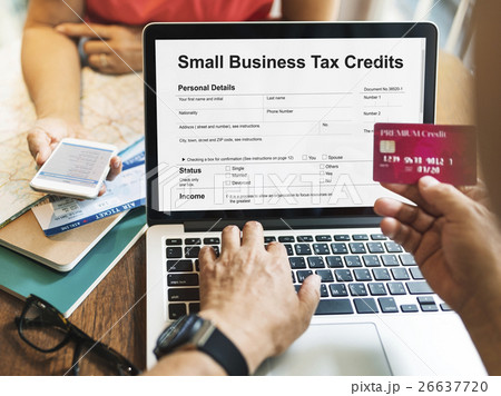 Small Business Tax Credits Claim Return Deduction Refund Concept 26637720