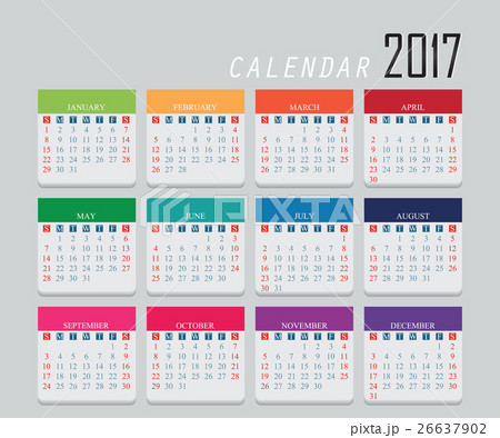 2017 Calendar . 2017 Calendar . 26637902
