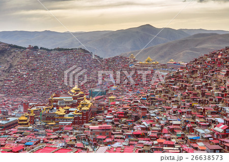 Top view monastery at Larung gar  26638573