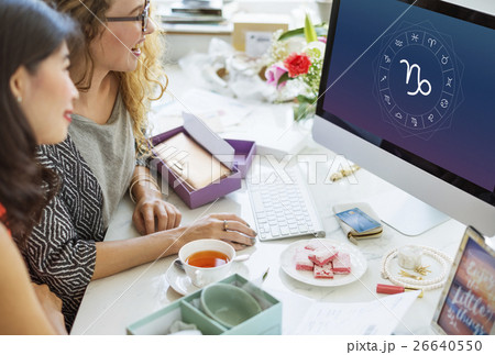 Capricorn Horoscope Zodiac Online Graphic Concept 26640550