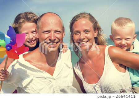 Beach Family Vacation Parent Children Relaxation Concept Beach Family Vacation Parent Children Relaxation Concept 26641411
