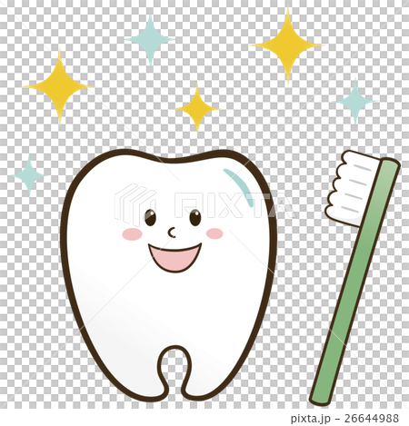 Tooth and toothbrush Tooth and toothbrush 26644988