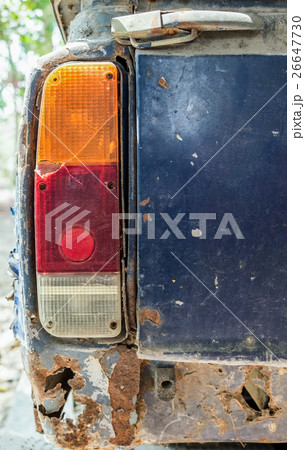 Rear pickup car ancient obsolate decay 26647730