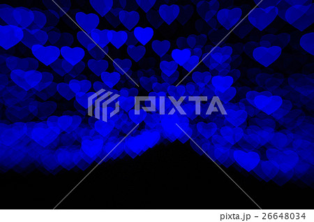 abstract black background with soft blue hearts 26648034