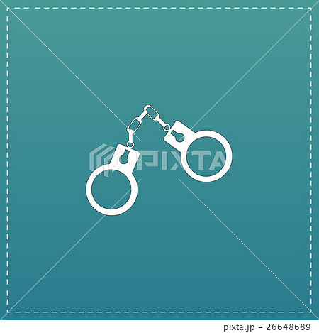handcuffs flat icon handcuffs flat icon 26648689