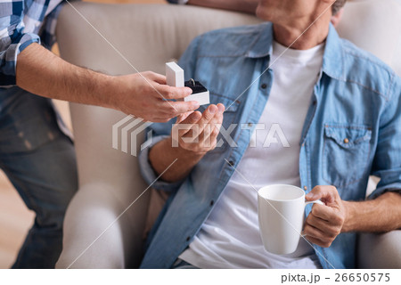 Beautiful ring in hands of homosexual man Beautiful ring in hands of homosexual man 26650575