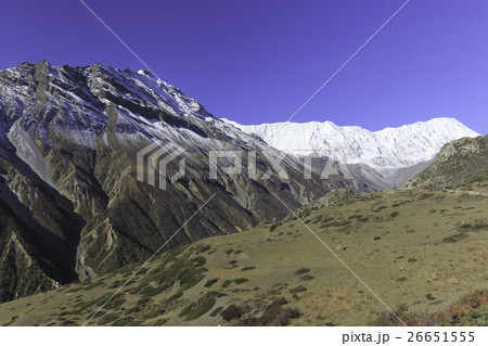 Annapurna circuit trek in Himalayas, Nepal Annapurna circuit trek in Himalayas, Nepal 26651555