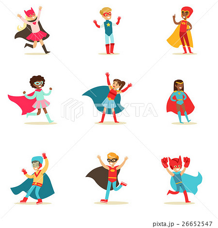 Children Pretending To Have Super Powers Dressed Children Pretending To Have Super Powers Dressed 26652547