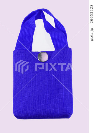 blue fabric bag isolated on white background 26653228