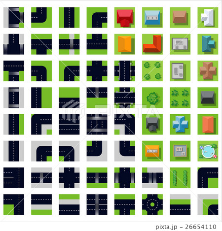 top view Set icons 26654110