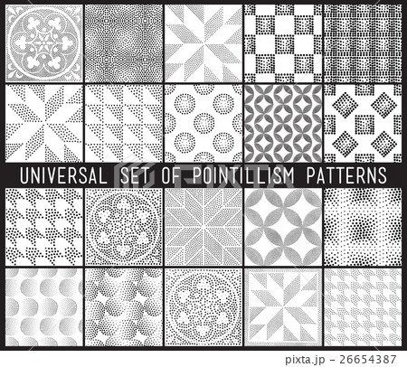 Vector geometric seamless pattern set. Repeating Vector geometric seamless pattern set. Repeating 26654387