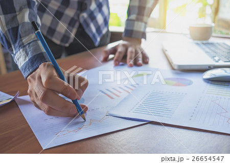 Business man hand working Business man hand working 26654547