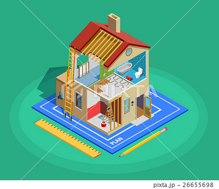 Home Repair Isometric Template 26655698