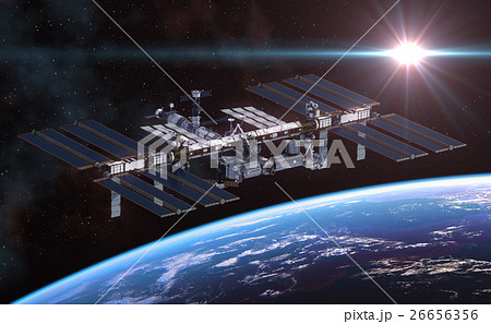 International Space Station Orbiting Earth International Space Station Orbiting Earth 26656356
