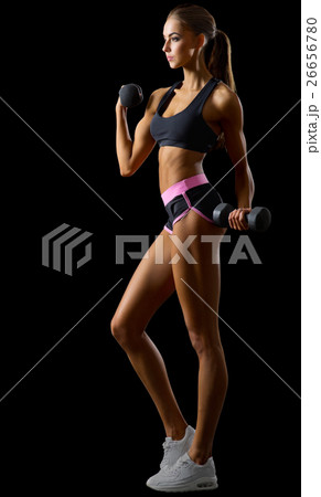 Fitness girl isolated Fitness girl isolated 26656780