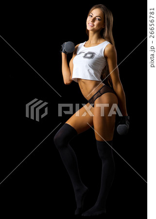 Fitness girl isolated 26656781