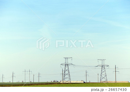 High-voltage power poles High-voltage power poles 26657430