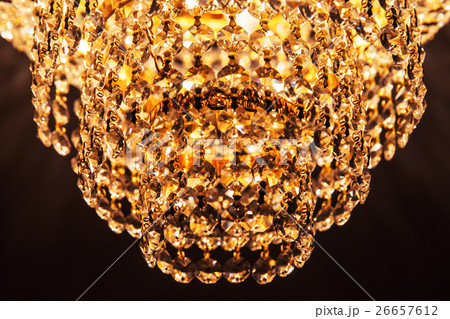 Round retro chandelier with crystal glass Round retro chandelier with crystal glass 26657612