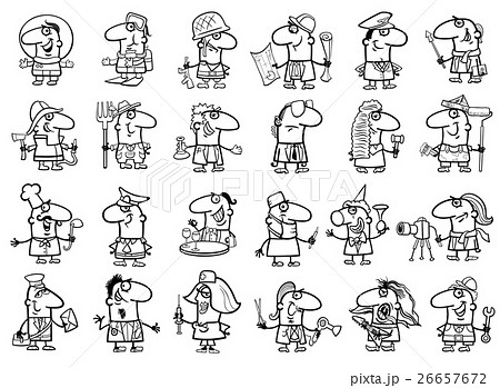 occupations set coloring page 26657672
