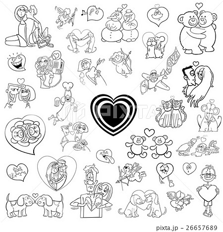 cartoon valentines collection 26657689