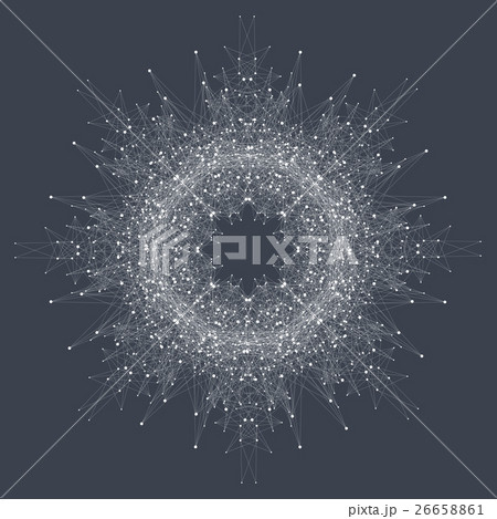 Fractal element with compounds lines and dots. Big 26658861