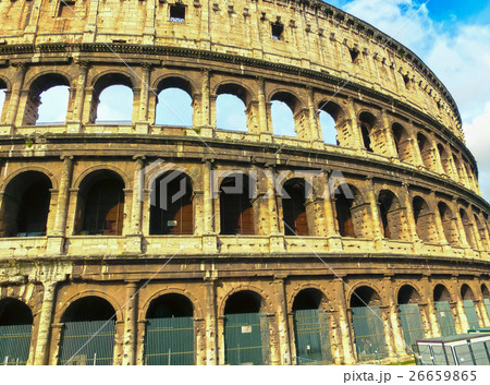 View of Colosseum in Rome and morning sun, Italy 26659865