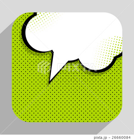 Speech Bubble Pop Art Background On Dot Background 26660084