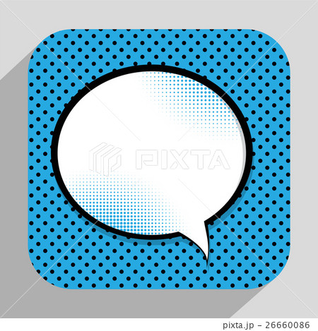 Speech Bubble Pop Art Background On Dot Background 26660086