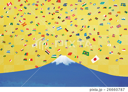 日の丸と紙吹雪と金箔 26660787