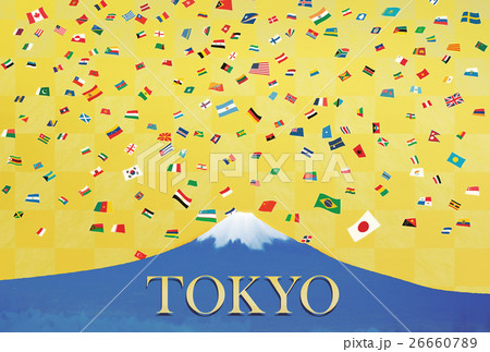 日の丸と紙吹雪と金箔 26660789