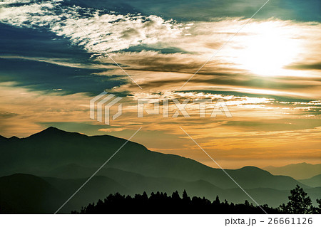 くじゅう連山 夜明け くじゅう連山 夜明け 26661126