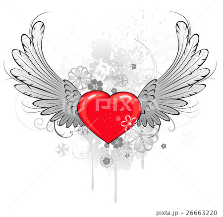 red heart with wings 26663220
