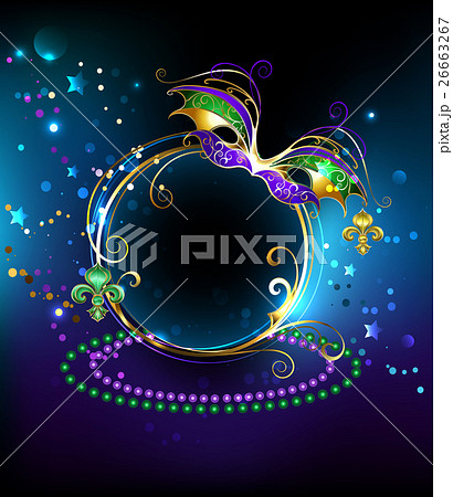 round banner with mask 26663267
