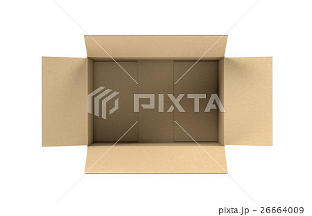 Rendering of opened light beige cardboard mail box Rendering of opened light beige cardboard mail box 26664009