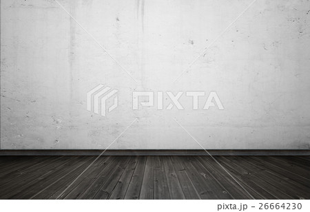Empty interior for design, white concrete wall and 26664230