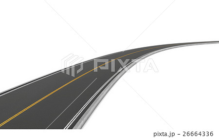 Rendering of two-way road bending to right on 26664336