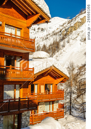 Alpine winter mountain landscape. Alpine winter mountain landscape. 26666166