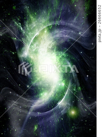 Stars, dust and gas nebula in a far galaxy 26666652