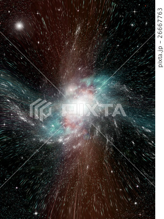 Stars, dust and gas nebula in a far galaxy Stars, dust and gas nebula in a far galaxy 26667763