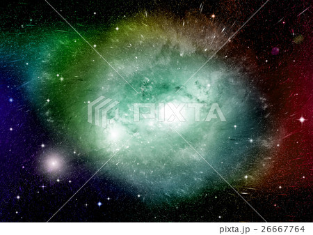 Stars, dust and gas nebula in a far galaxy Stars, dust and gas nebula in a far galaxy 26667764