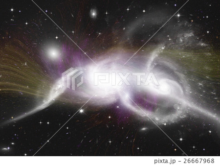 Stars, dust and gas nebula in a far galaxy 26667968