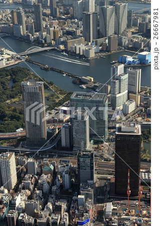 浜松町駅付近を空撮 浜松町駅付近を空撮 26667981