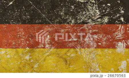 Old grunge vintage faded German republic flag 26670563