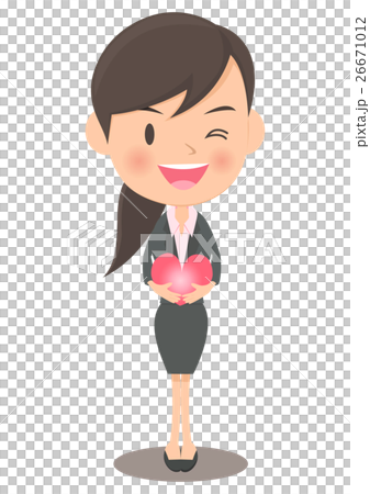 Female employee with heart 26671012