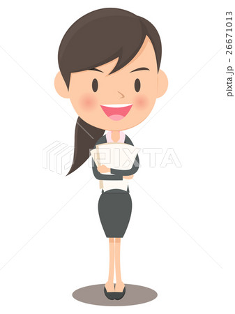 書類を持つ女性会社員 書類を持つ女性会社員 26671013