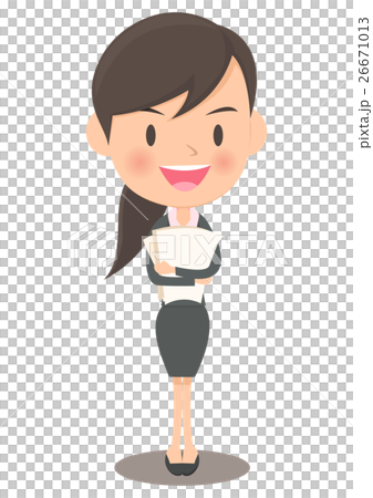 書類を持つ女性会社員 書類を持つ女性会社員 26671013
